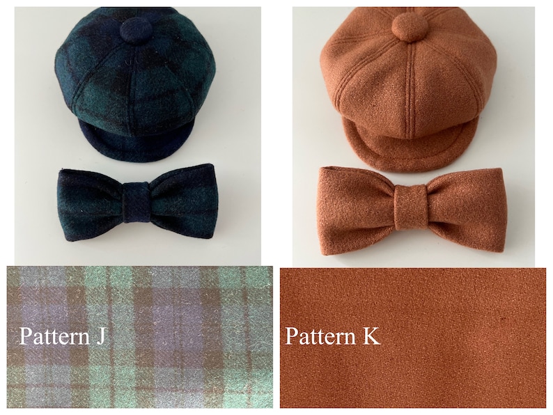 Wool Newsboy Cap & Bow Tie for Dog image 7