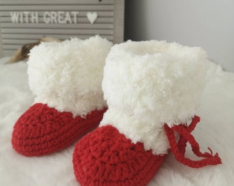 Cute Baby Booties, Baby Gift, Baby Slippers, New Born Gift, Crochet Baby Boots