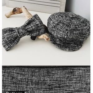 Wool Newsboy Cap & Bow Tie for Dog image 5