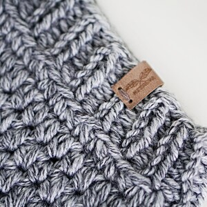 Wool Cowl, Thick Winter Scarf, Light & Dark Gray Neck Warmer, Nordic Scarf for Men or Women image 5