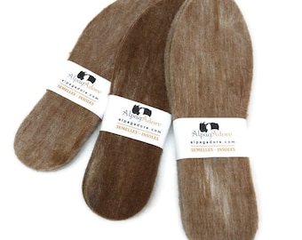 3 Paar: Alpakafilz-Einlegesohlen, verstärkt mit Jute / Damen-Einlegesohlen / Herren-Einlegesohlen / Stiefel-Einlegesohlen