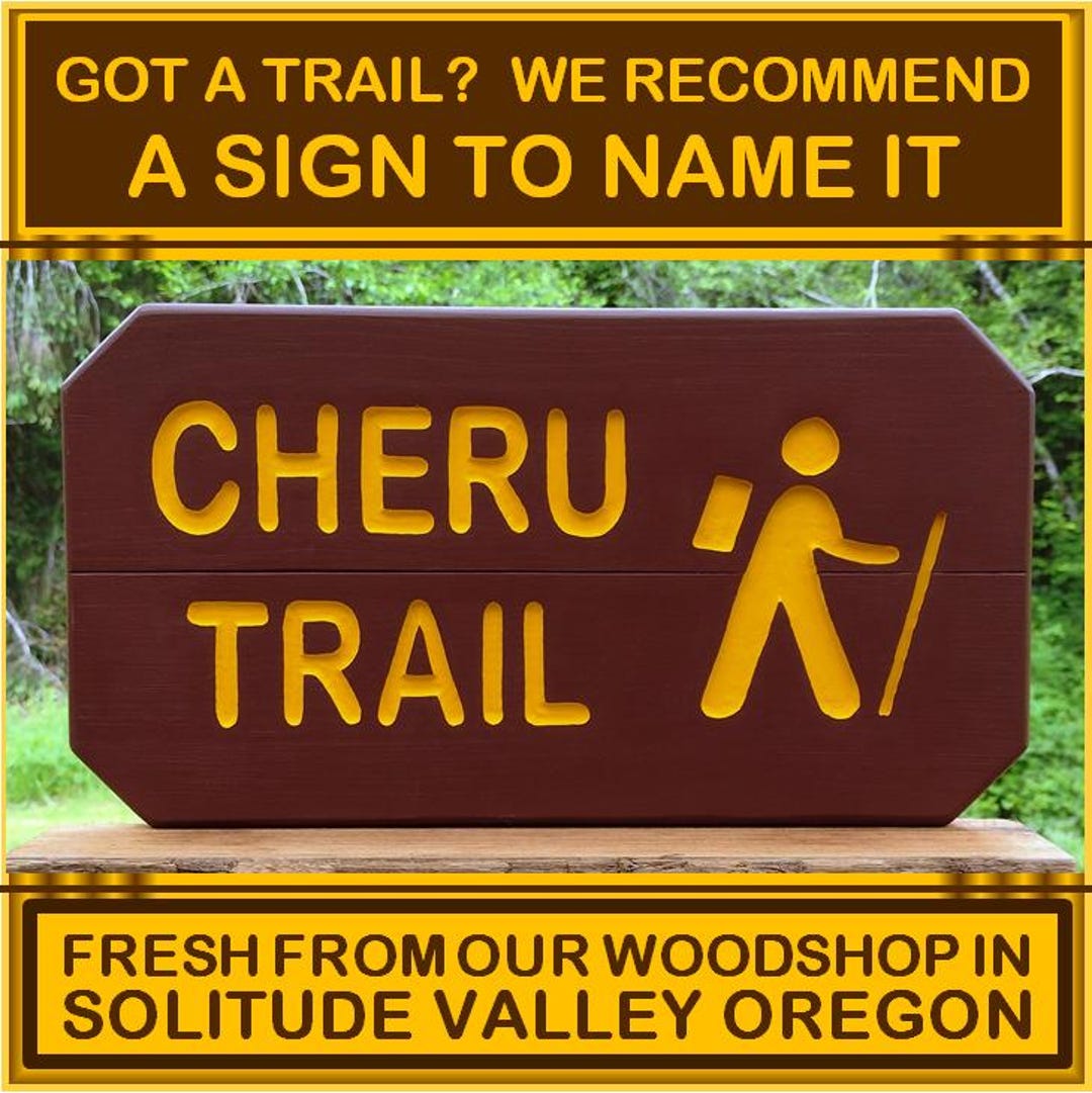 Backpacking Sign National Park Style TRAIL NAME Sign. Hiking Backpacking Cabin Lodge ...