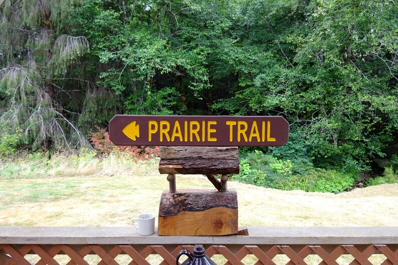 National Park Style Trail Sign, PRAIRIE TRAIL. Park Campground Sign, National Park Trail Camping, Outdoor Vintage Wooden, Lodge Cabin 769sos Bild 5
