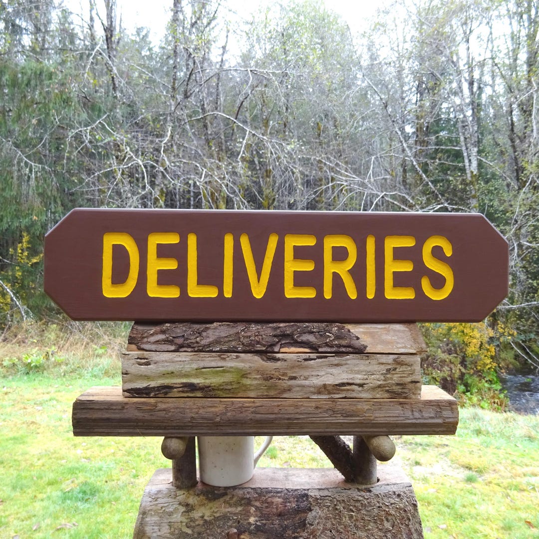 Park Style DELIVERY DRIVER INSTRUCTIONS Personalizable Sign. for Any ...