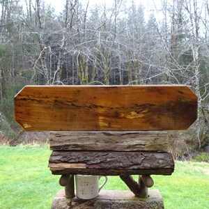 WELCOME sign on spalted Alder wood for your house cabin refuge lodge retreat camp campground sign. Hand carved routed black lettering SOS950 image 7