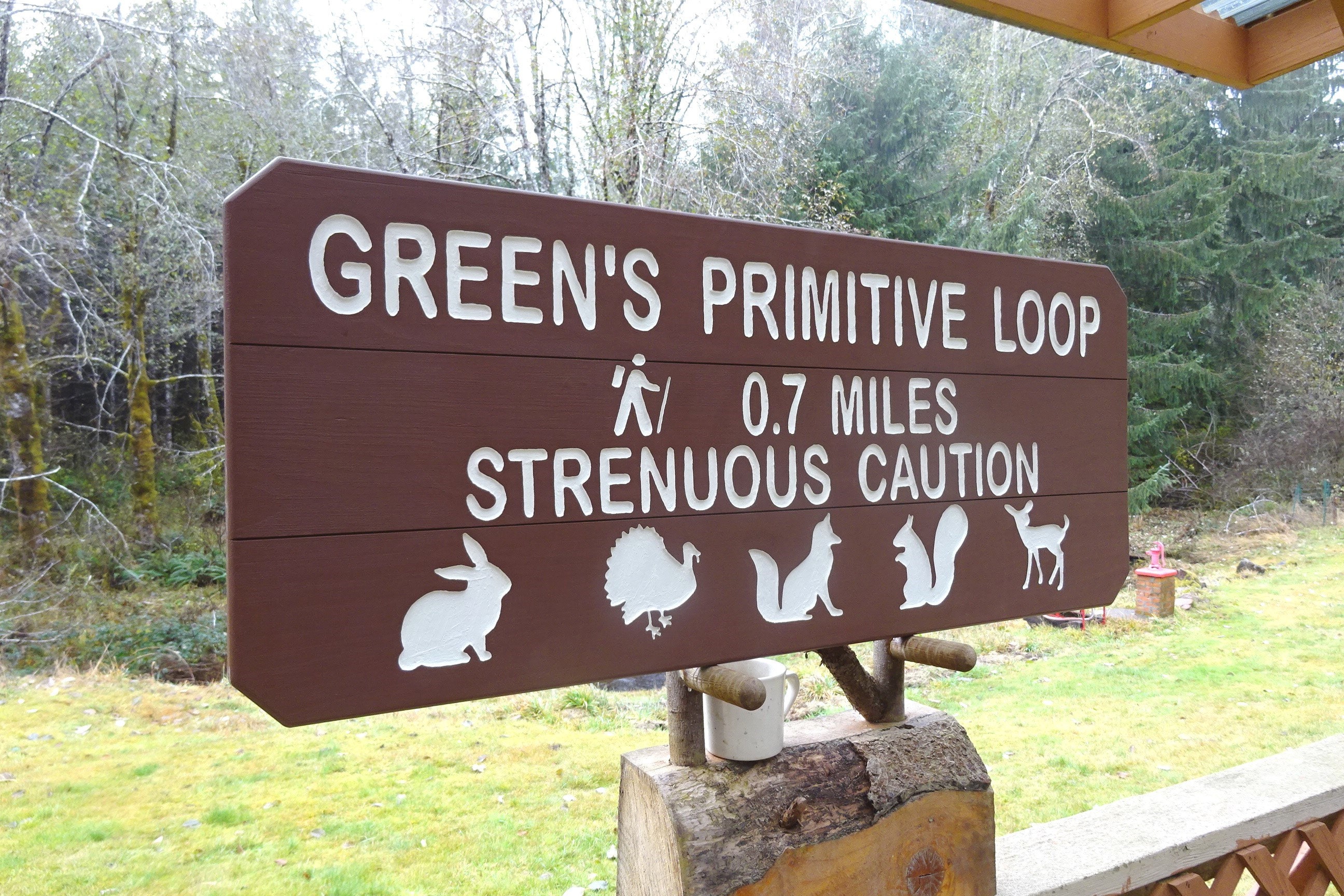 Primitive Trail Signage PRIMITIVE LOOP TRAIL Sign, Park Style Trail Yard Home Cabin Campground ...