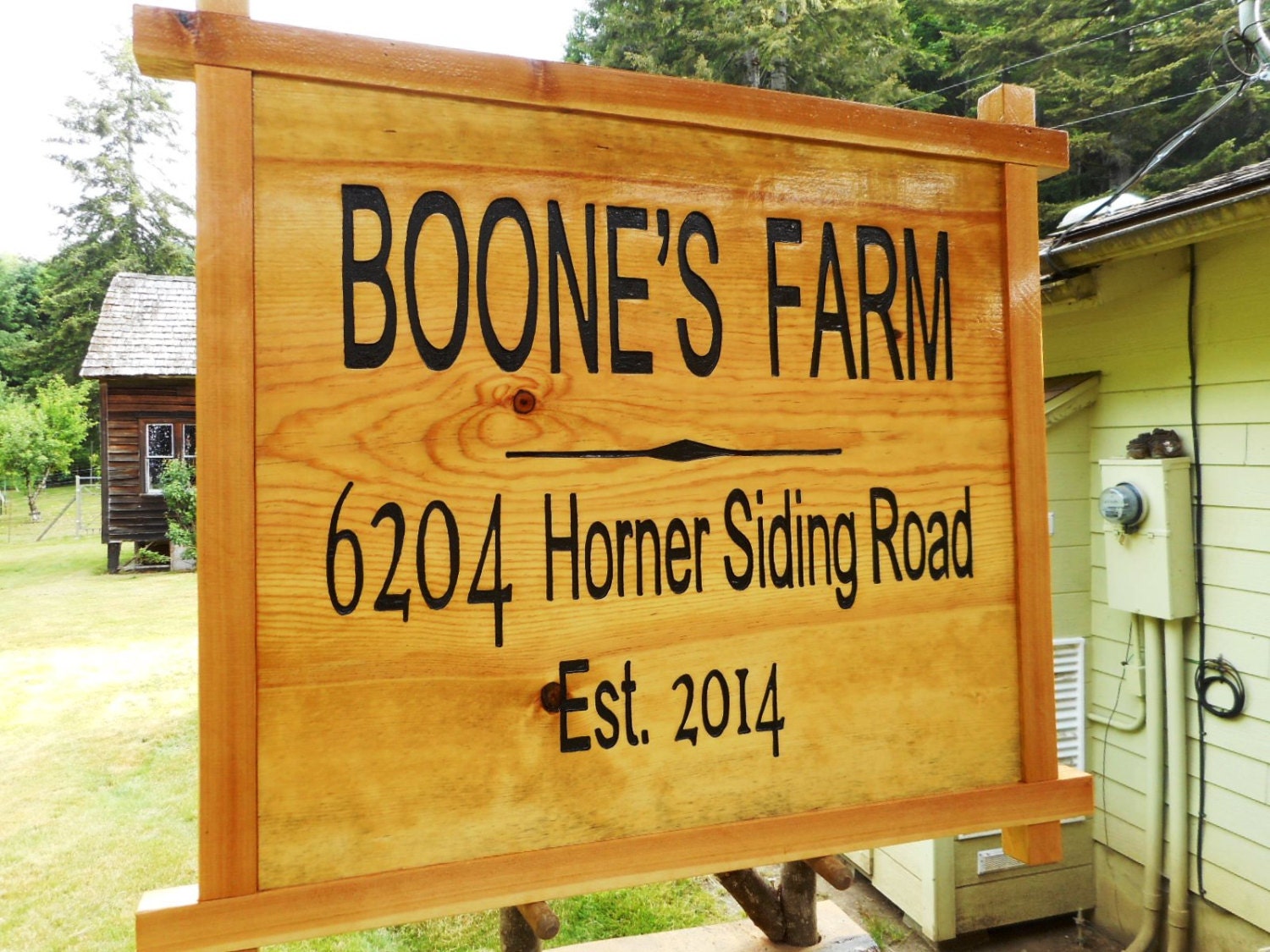 Farm Name and Address Sign With Established Date BOONES Etsy UK