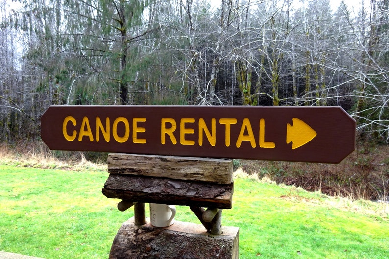 National Park Service CANOE RENTAL Sign With Arrowhead Trail Etsy
