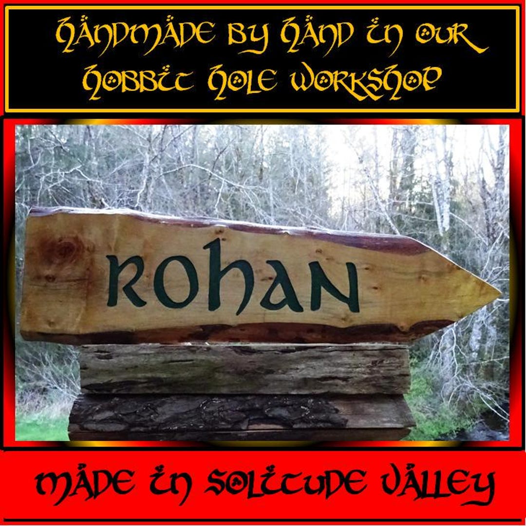 Lord of the Rings ROHAN DESTINATION Sign. Tolkien LOTR Fantasy Sign ...