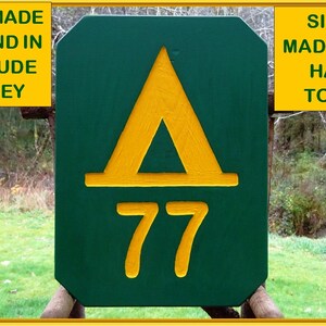 CAMP ADDRESS with teepee, National Park style hand carved routed reflective letters and symbol for road home cabin campground sign MC407F+