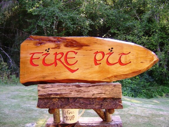 Fire Pit Lotr Fantasy Right Arrow Camp Fire Sign Rustic Etsy