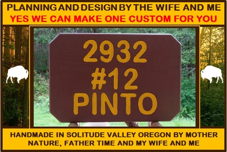 Family name address lot # sign National Park style trail cabin lodge park camp sign Hand carved routed lettering on reclaimed wood 200CUS