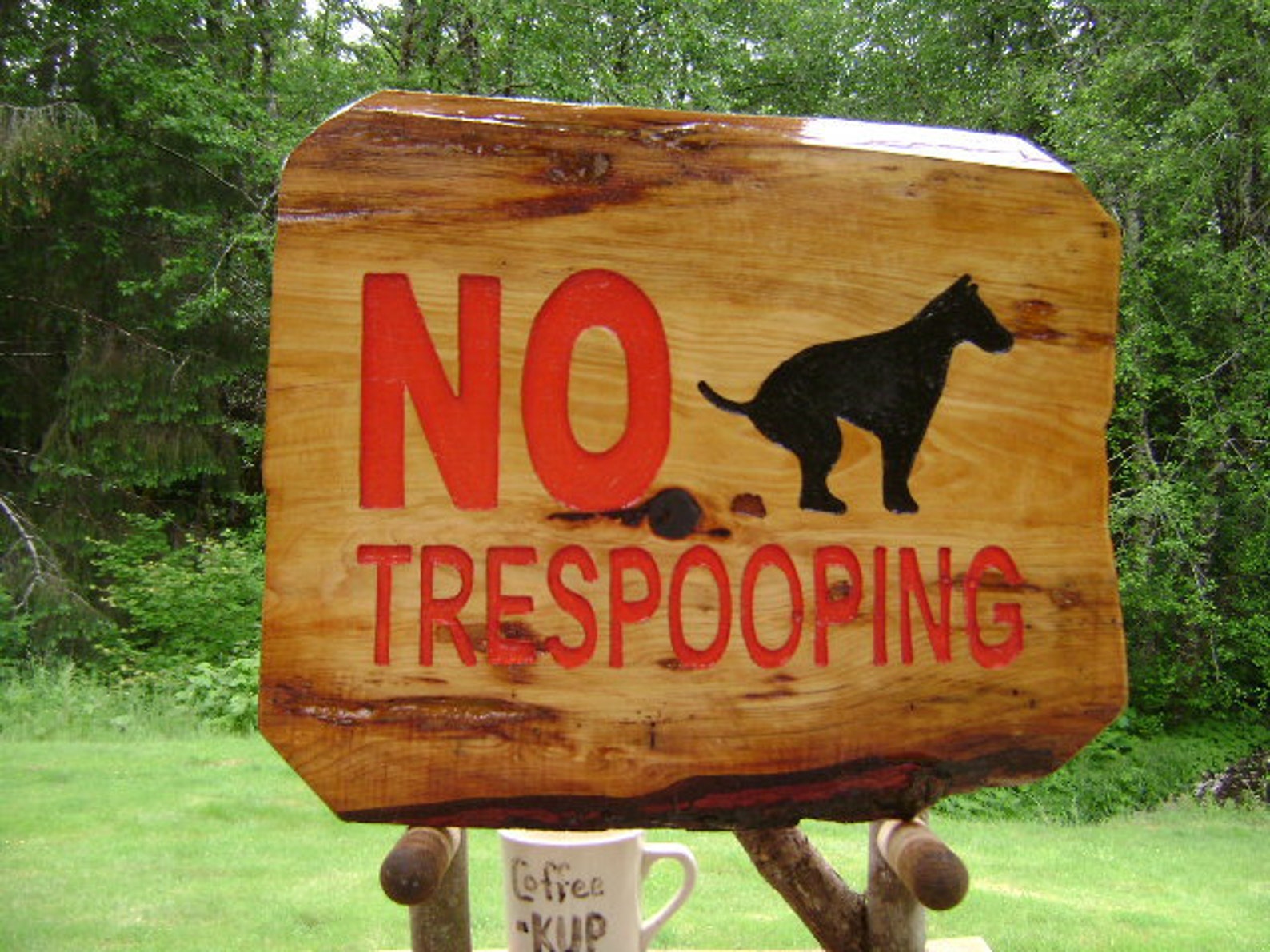 Animal Control Rustic Wooden Sign. Dog Poop Yard Plaque Sign, Hand ...