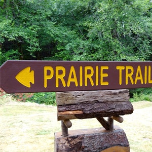 National Park Style Trail Sign, PRAIRIE TRAIL. Park Campground Sign, National Park Trail Camping, Outdoor Vintage Wooden, Lodge Cabin 769sos image 3