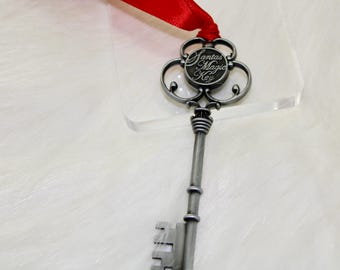Llave metálica mágica de Papá Noel: adorno de Nochebuena