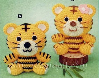 Tiger Amigurumi Crochet Doll PDF Pattern in English