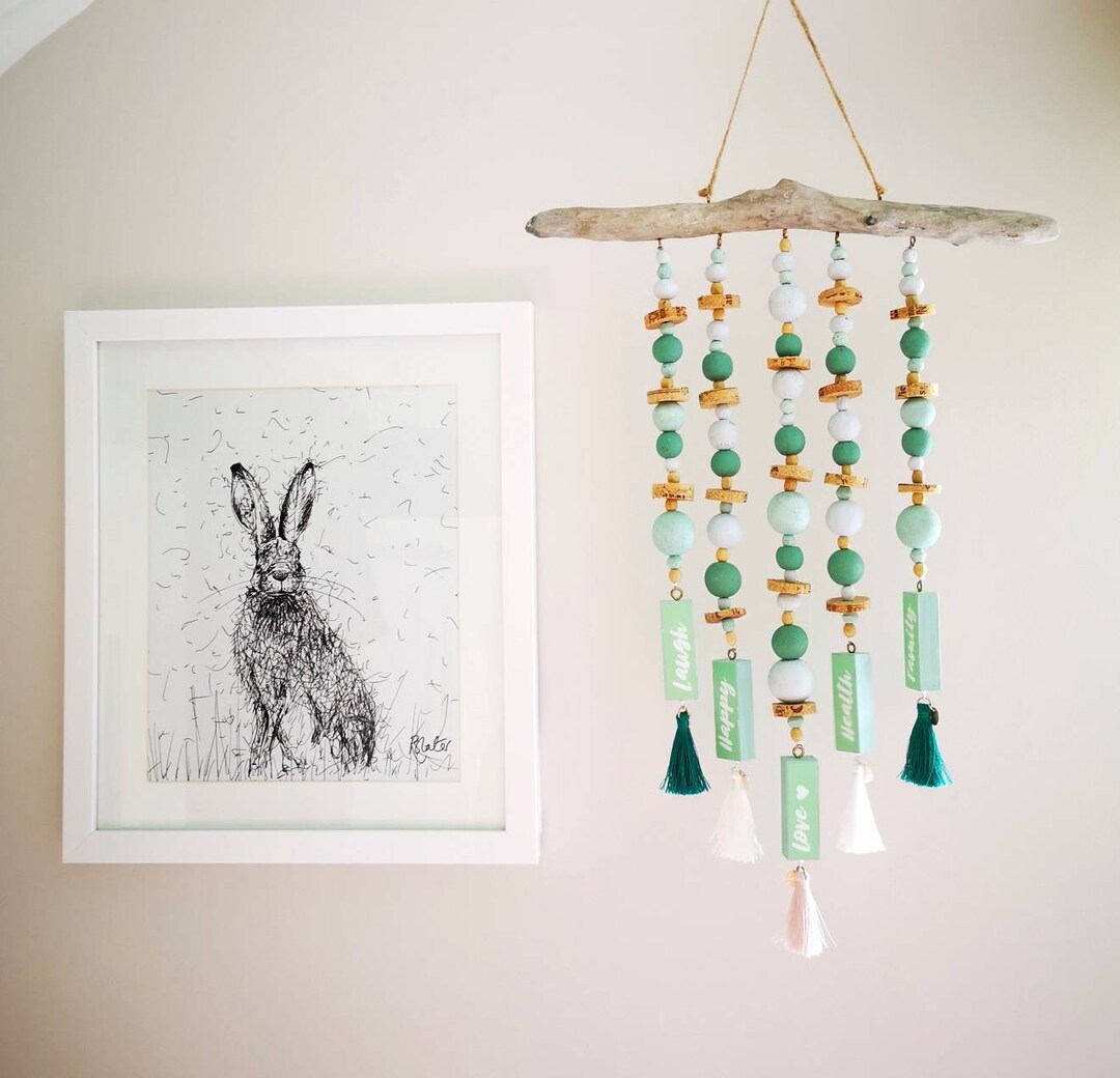 Handmade Suncatcher, Dream Catcher, Bead Mobile, Sun Catcher, Wooden