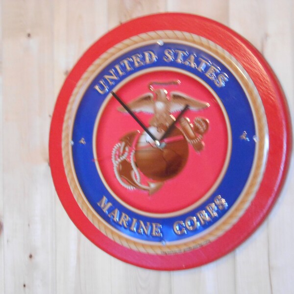Marine Corps Clock Etsy