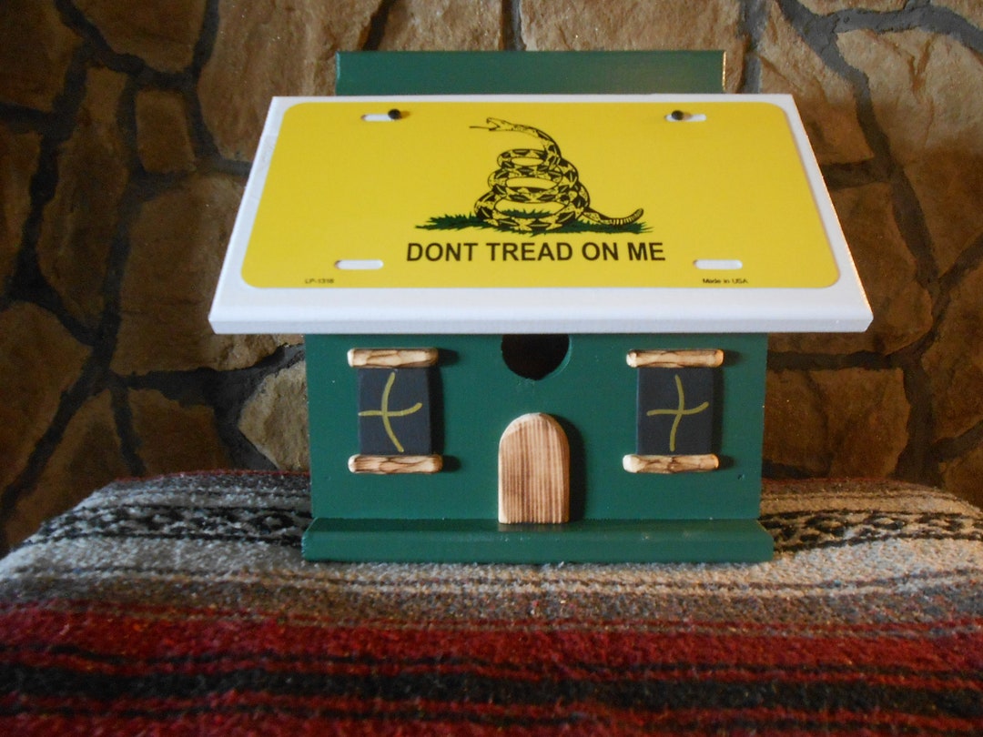 Don't Tread on Me Military License Plate Bird House Etsy