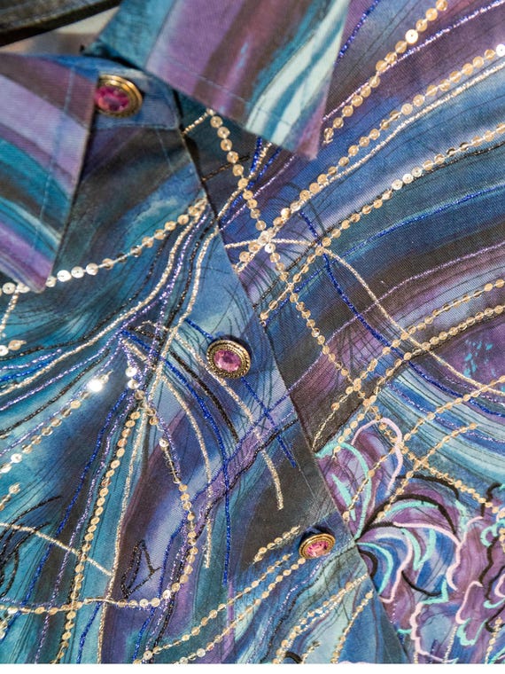 Moonlit Current: Psychedelic Jacket by Indigo Moon - image 7