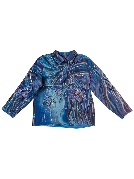 Moonlit Current: Psychedelic Jacket by Indigo Moon - image 2