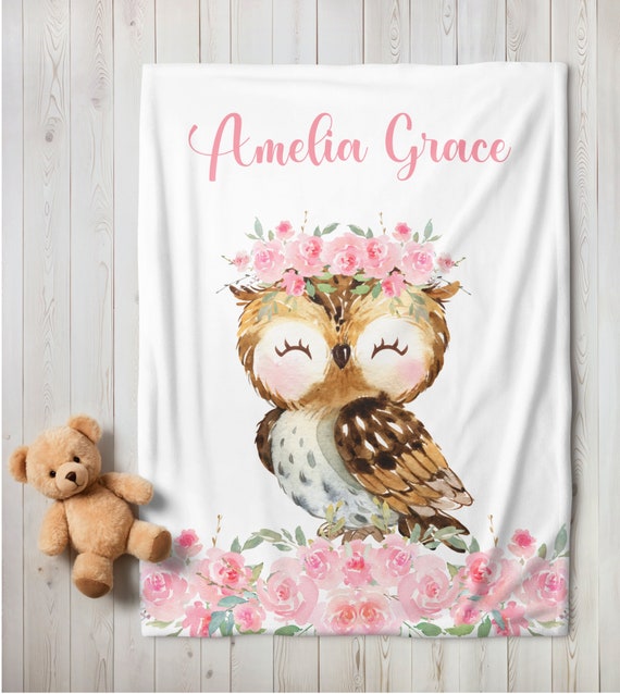Personalized baby girl blanket with name hotsell