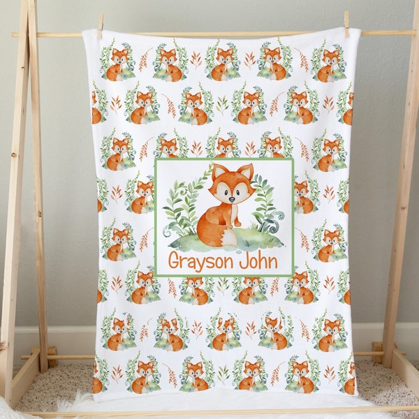 Fox Baby Blanket Etsy