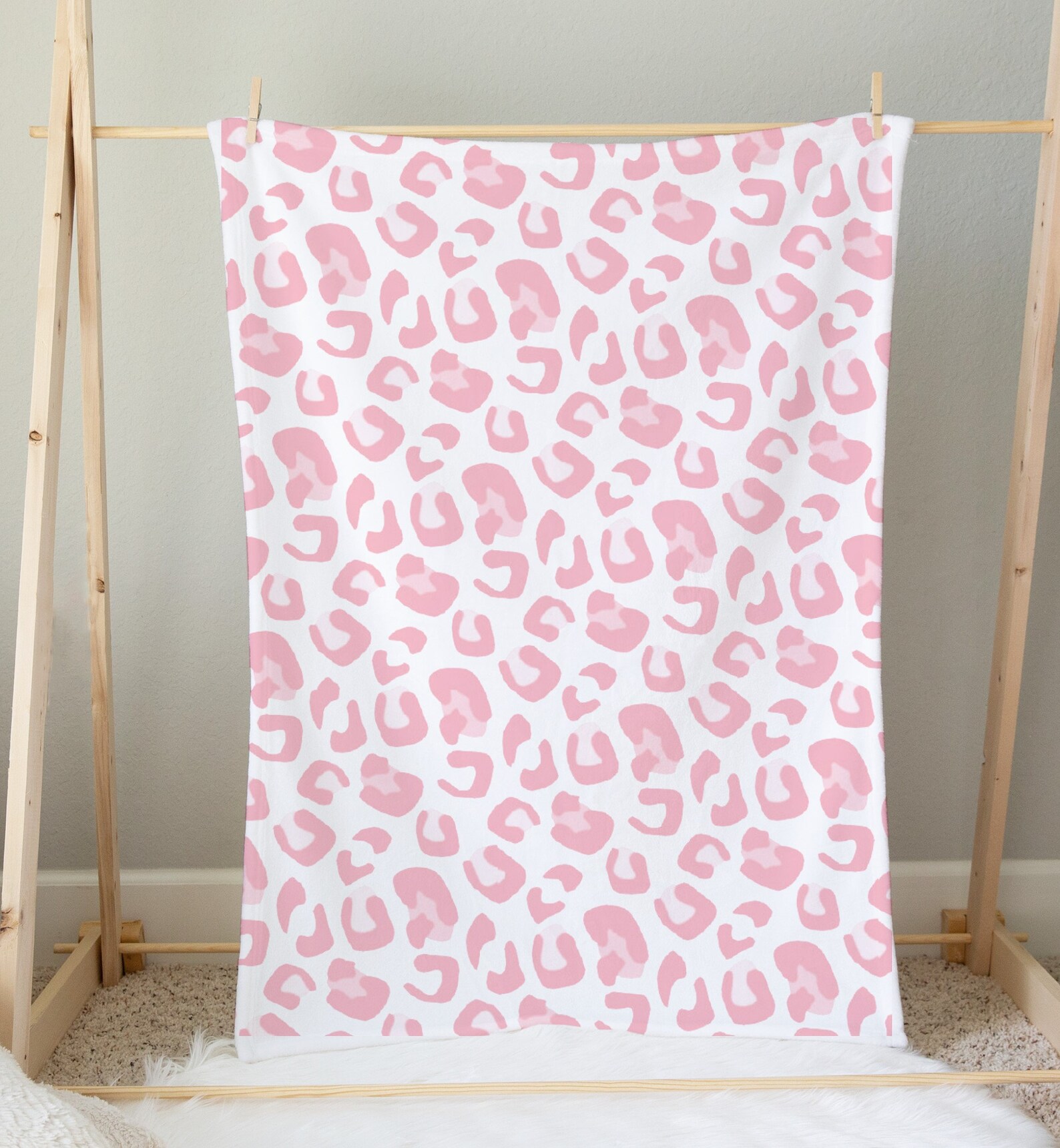 Baby Girl Swaddle Blanket Pink Leopard Print Swaddle Blanket Etsy
