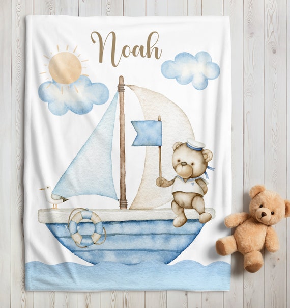 California Sailor Bear Blanket California Sailor Bear Blanket