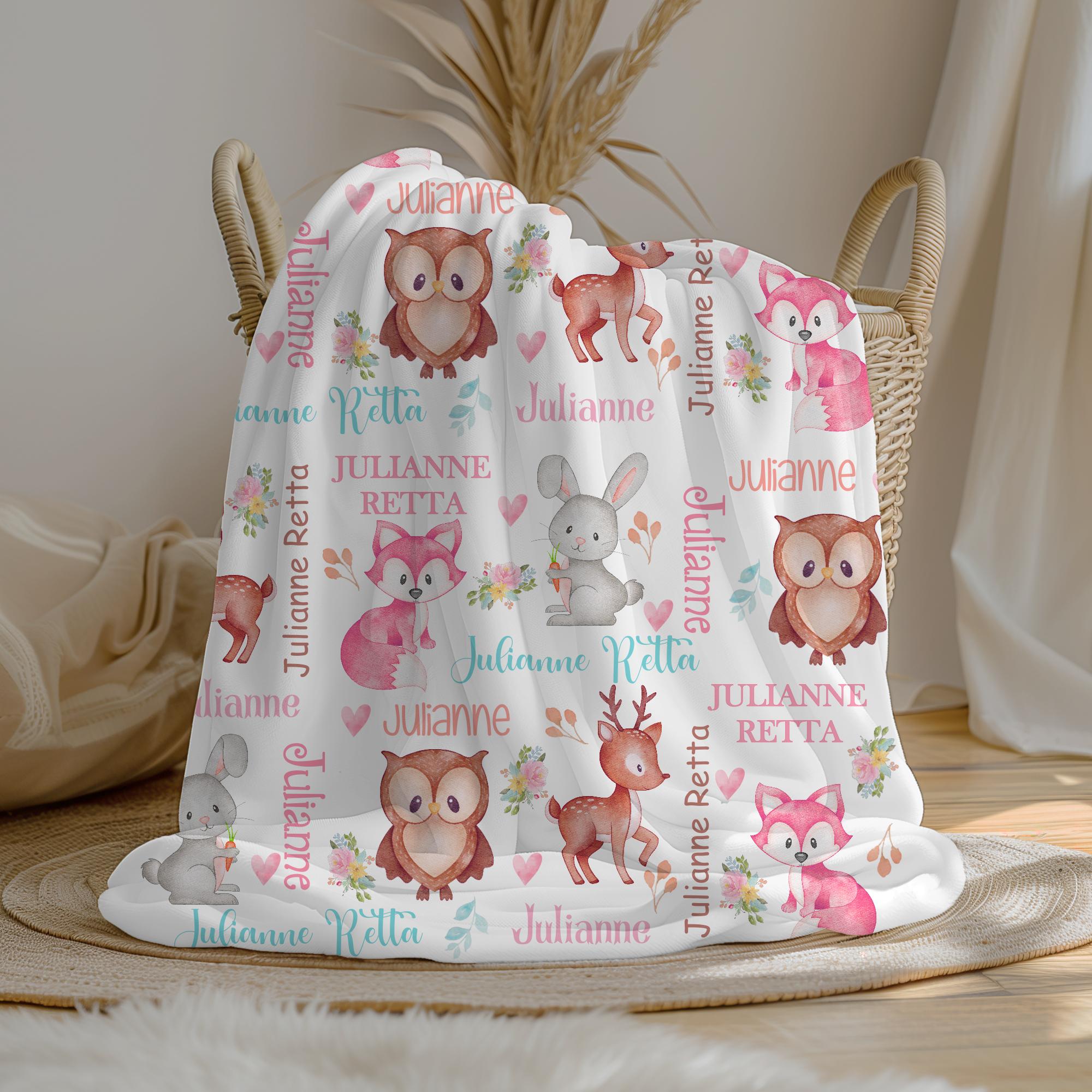 Personalized Photo Blanket For Baby Girl - Custom Picture Blanket, 15 Colors, 40x60 Inches - View #5