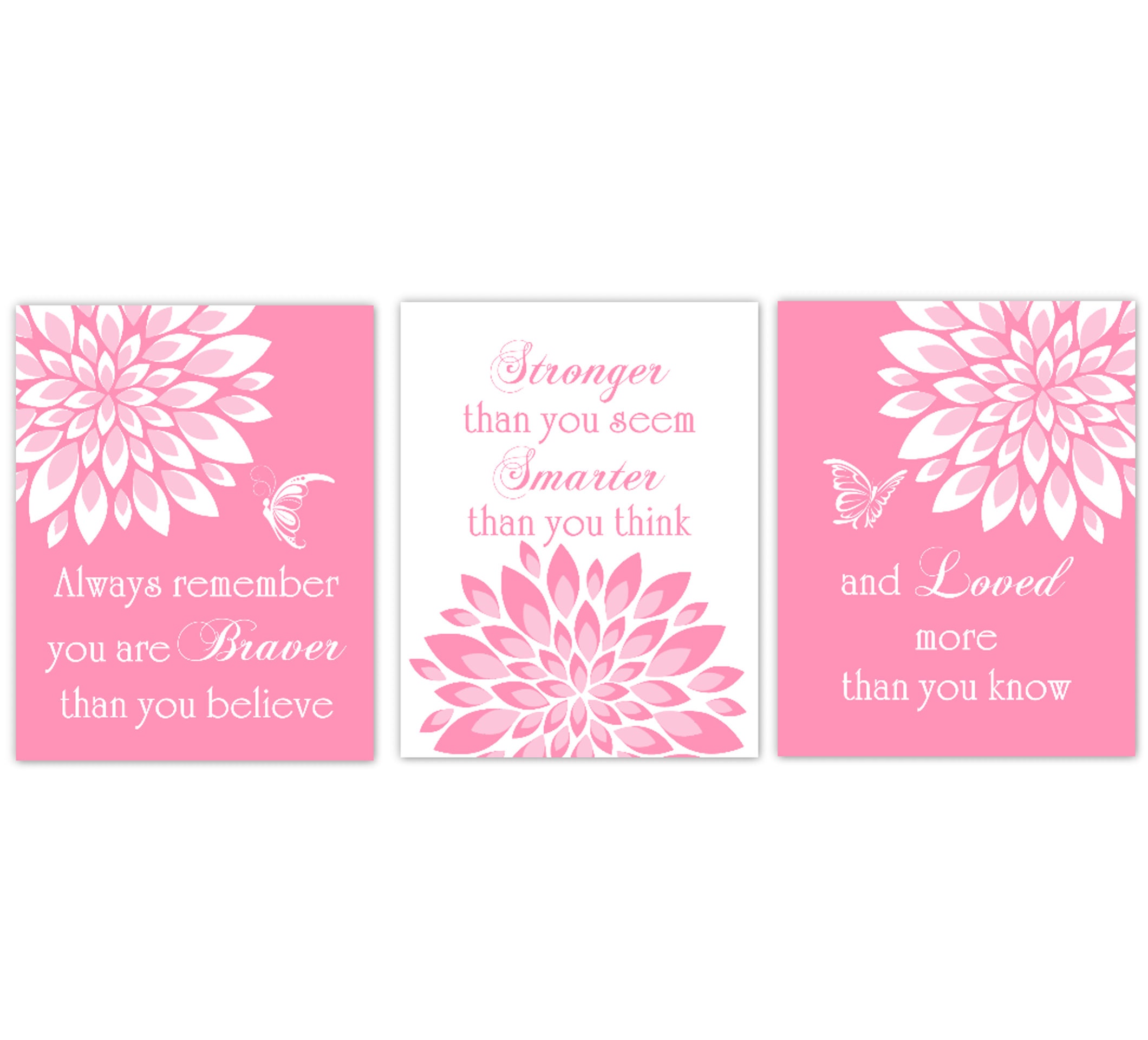 Pink Flower Wall Art Baby Girl Nursery Wall Art Dahlia Flower Etsy