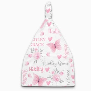 Pink Floral Butterfly Blanket Baby Girl Blanket Personalized Girl Blanket Flower Custom Blanket Personalize Girl Name Blanket Shower Gift image 4
