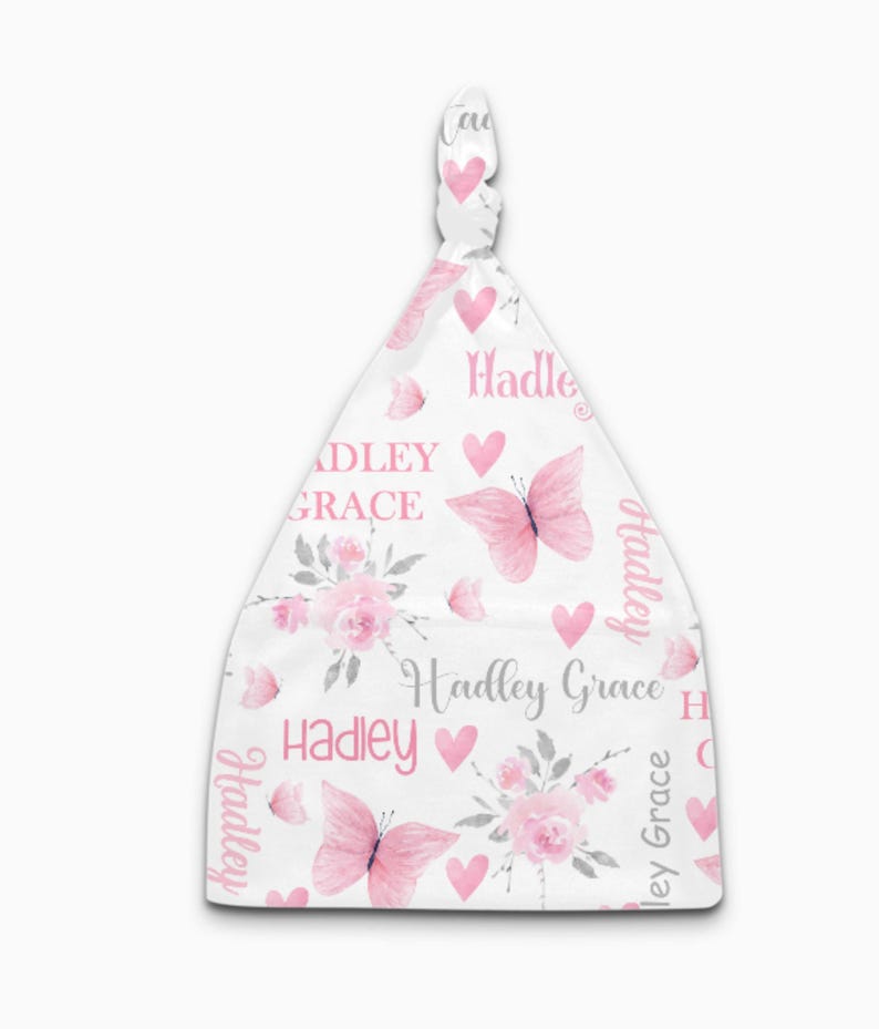 Pink Floral Butterfly Blanket Baby Girl Blanket Personalized Girl Blanket Flower Custom Blanket Personalize Girl Name Blanket Shower Gift image 4