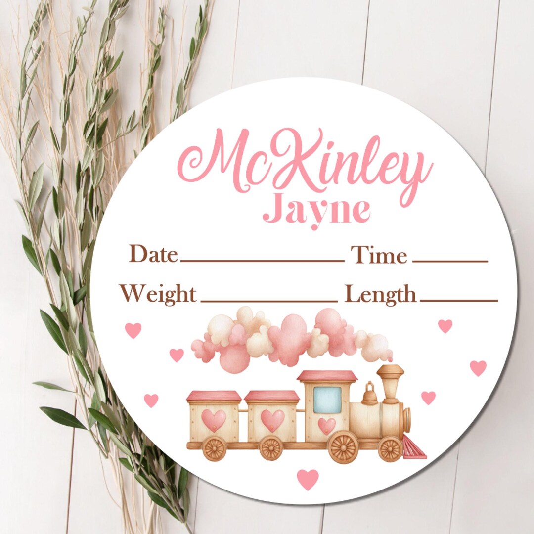Birth Stats Sign, Personalized Newborn Hospital Sign, Baby Announcement ...
