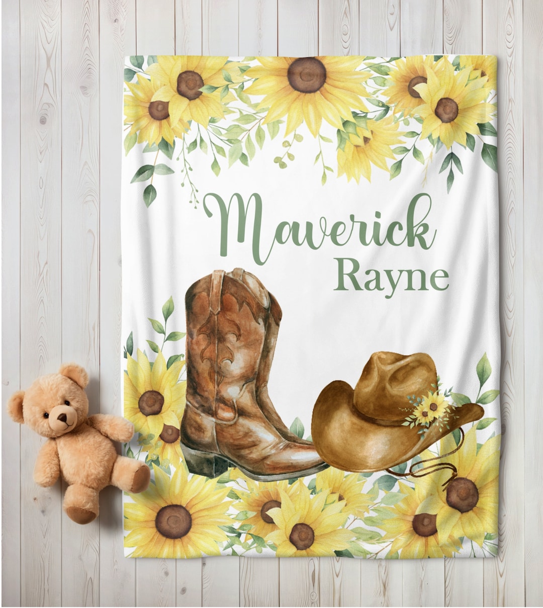 Sunflower Chic Bowtie Cow Quilted Blanket NCU0TH816 main image 1