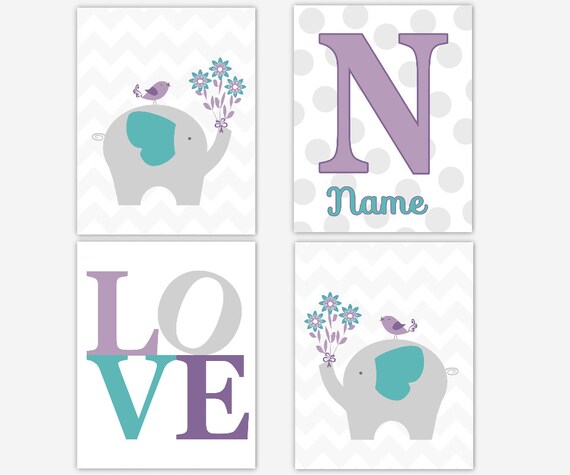 purple and gray nursery