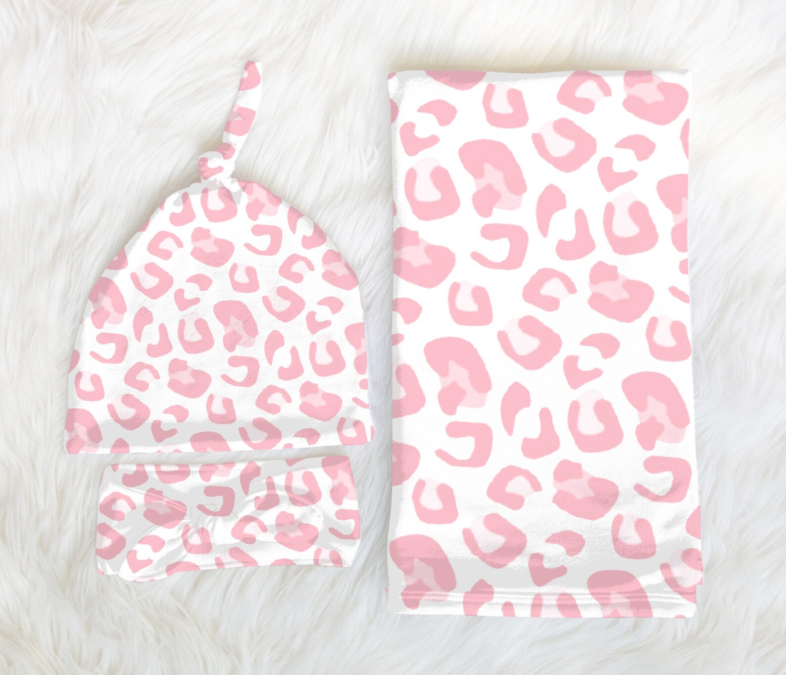 Baby Girl Swaddle Blanket Pink Leopard Print Swaddle Blanket Etsy
