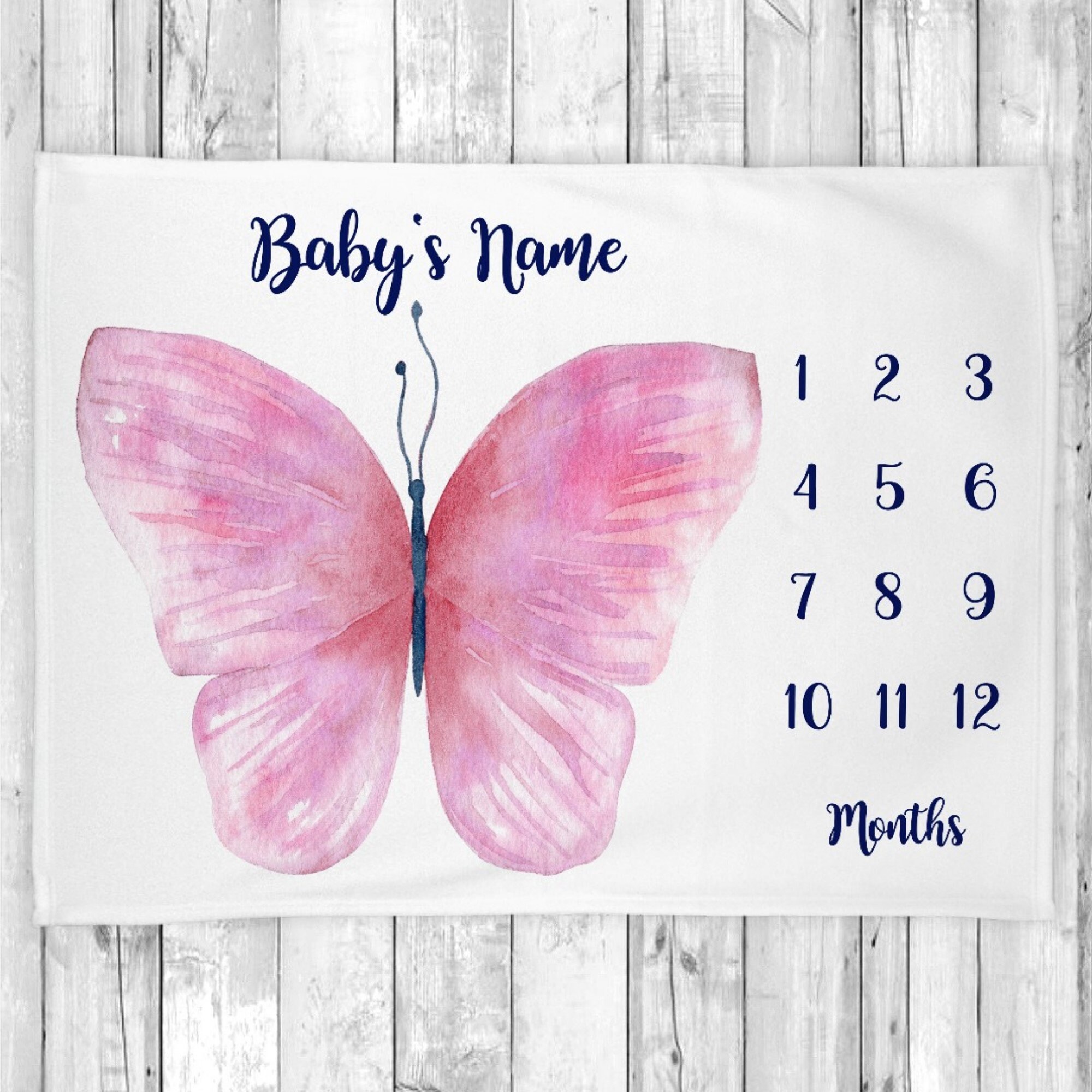Milestone Baby Girl Blanket Butterfly Baby Blanket Etsy