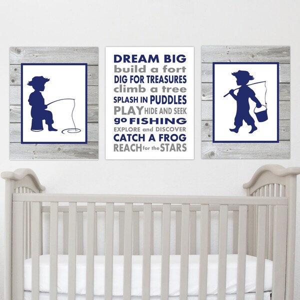 Nursery Fishing Decor Etsy