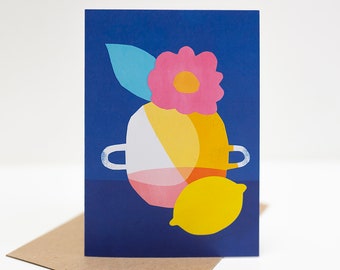 Lemon and vase card