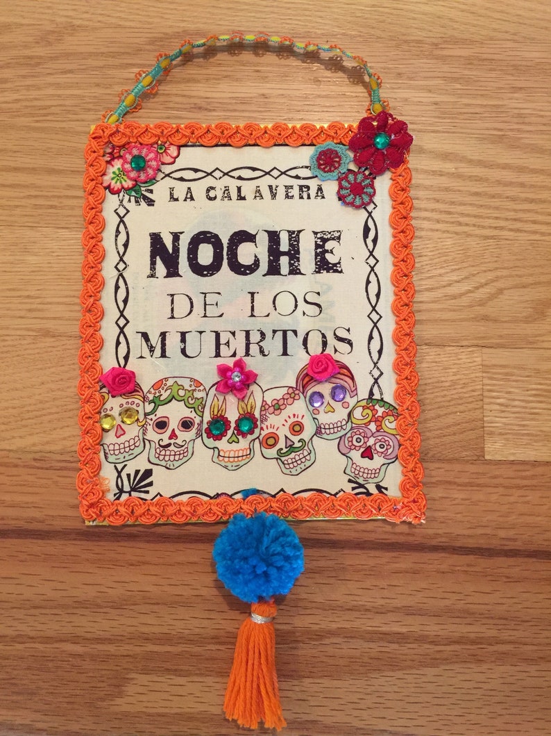 Handmade Dia De Los Muertos Wall Decor Hanging