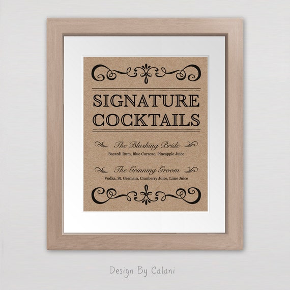 Wedding Signature Tail Sign