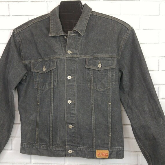 guess black jean jacket