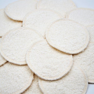 Terry cloth make-up removal pads, 7 pcs. 9.5 cm, solid white, washable, Mother&#39;s Day, Easter gift, Mother&#39;s Day gift, Christmas gift