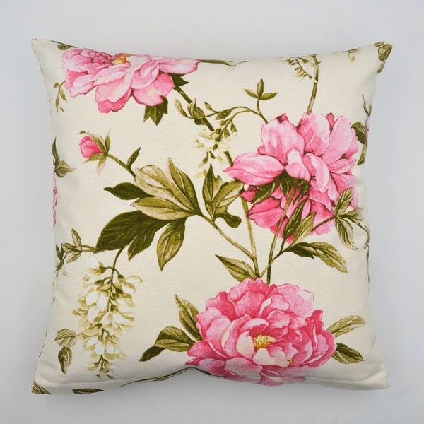 housse de coussin crème, 50 x 50 cm 45 x 45 cm 20x20 », housse de coussin florale, housse de coussin de canapé roses, housse de coussin shabby chic, cadeau de Pâques