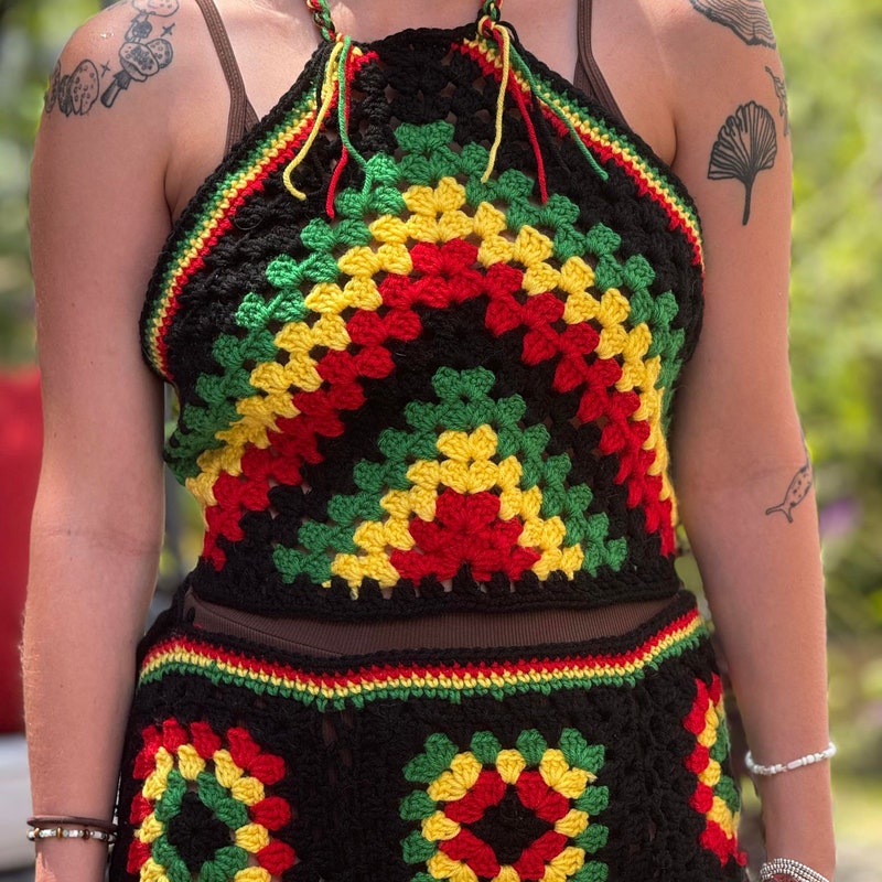 2 Piece Crochet Skirt Set Etsy