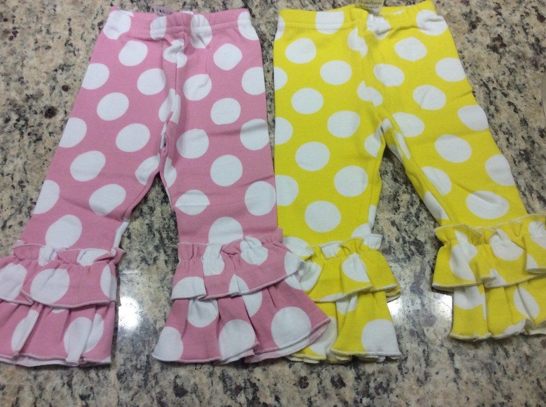 Ruffle Pants, in Pink or Yellow Dots. Can Also Purchase White ...