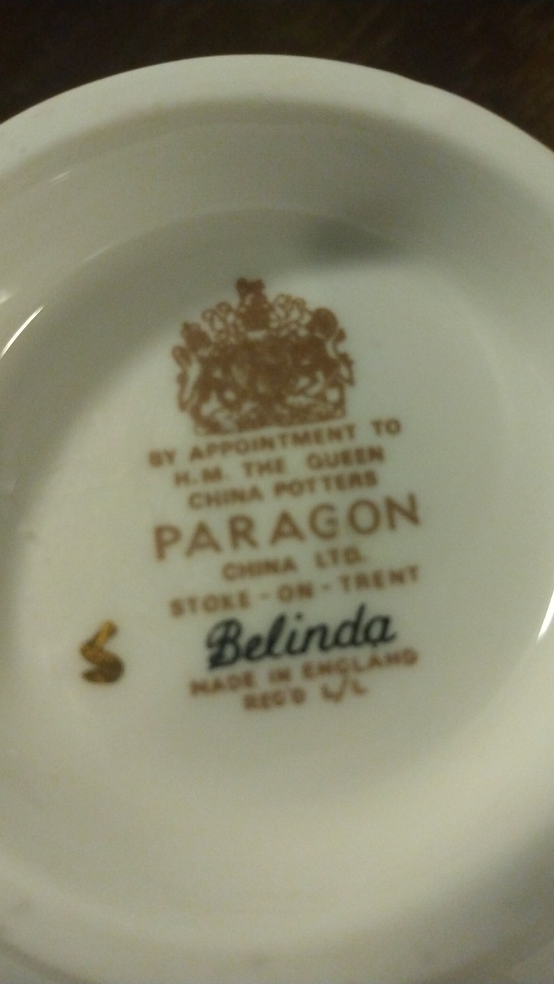 Paragon Belinda Bone China Tea Set Replacements, Made in England Etsy