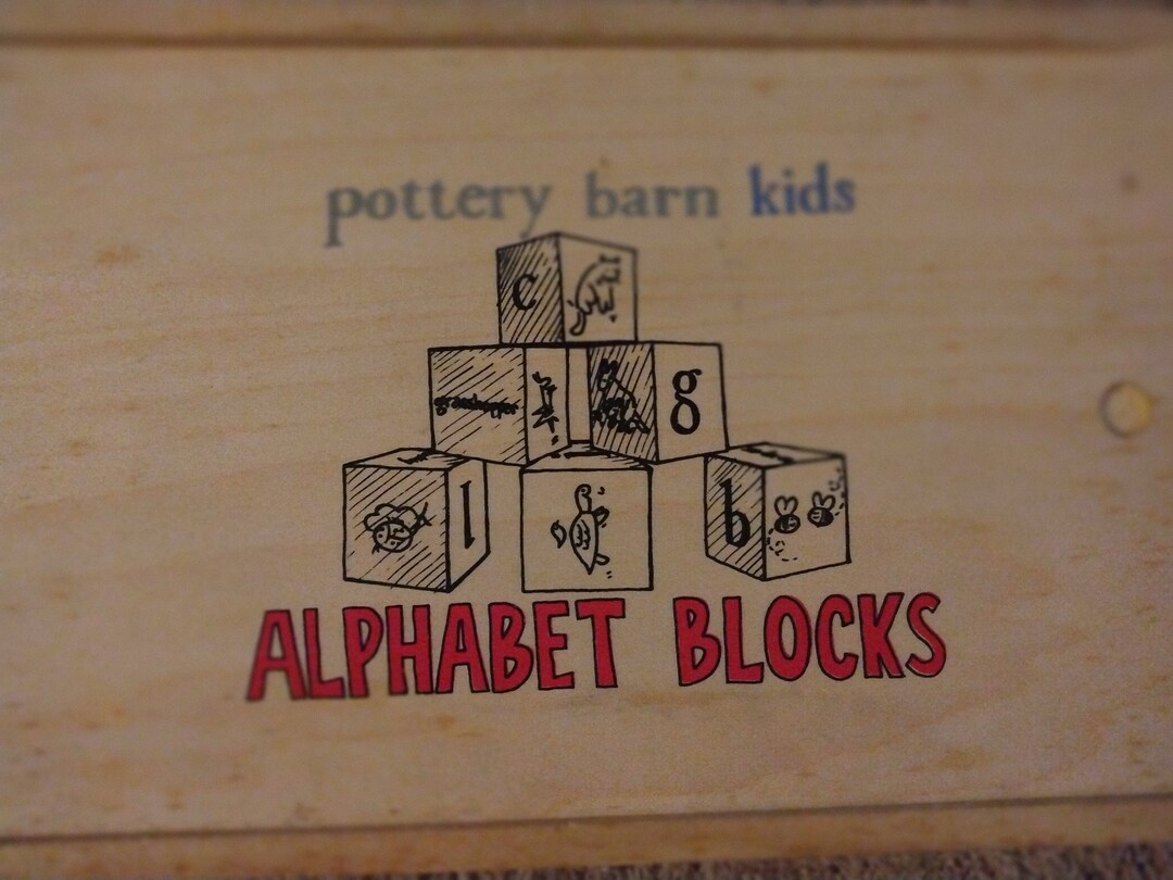 Pottery Barn Kids Alphabet Blocks Etsy