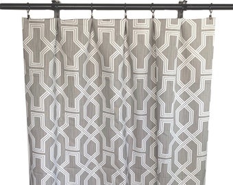 Scott Living Curtain panels,  Taupe Grey Curtain Panels, Grey Curtains, Home Decor, Mid Century Curtain